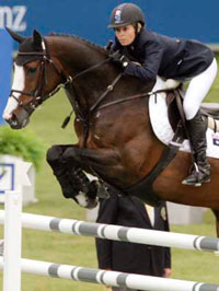 Edwina Alexander jumps to victory in the St. Tropez