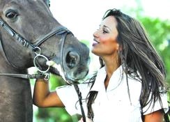 Rita Pereira e os cavalos em 'Feitiço de Amor'