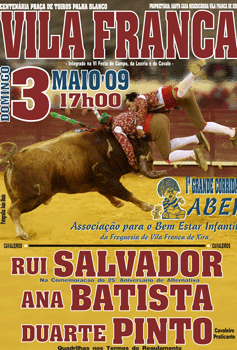 Toiros Pégoras em Vila Franca na tradicional corrida de Maio