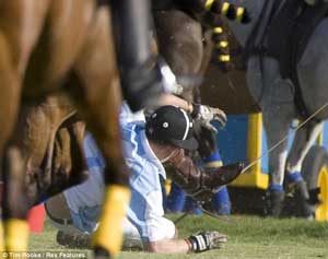 Fuming Prince Harry throws a right royal strop at polo