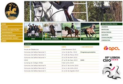 Sociedade Hípica Portuguesa lança novo Web Site