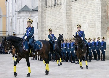 Cavalaria russa nas bodas de diamante da Rainha Elisabete II