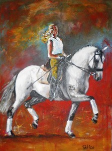 Pintor Patico expõe “Equestre" na Galeria Vilalda em Sintra