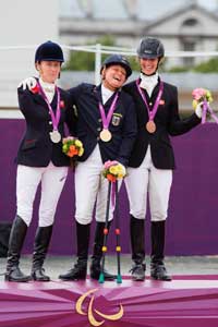 Freestyle medals in Grades IV, III and Ia and the end of the equestrian events of London 2012