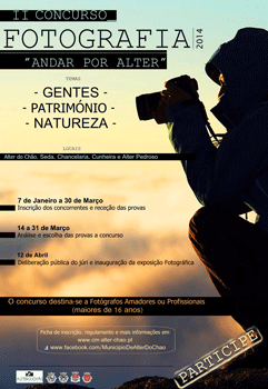 Abertas as Inscri&ccedil;&otilde;es para o II Concurso de Fotografia "Andar por Alter"