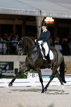 Don Auriello Shines Bright with Tinne Vilhelmson-Silfven in First FEI Grand Prix Freestyle of "Friday Night Stars"