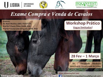 Workshop sobre "Exame de compra e venda de Cavalos" em Lisboa