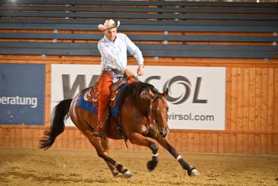 German Juniors and Italian Young Riders shine at Reining Championships in Givrins