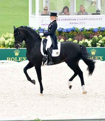 Aachen 2015: Diederik van Silfhout (NED) claims the lead after round one of the Dressage phase
