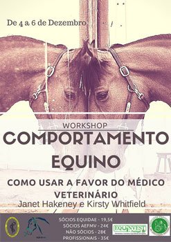 Workshop "Comportamento Equino - Como usar a favor do Médico Veterinário"