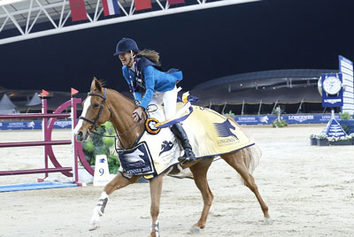 Luciana Diniz &eacute; a grande campe&atilde; da Global Champions Tour 2015