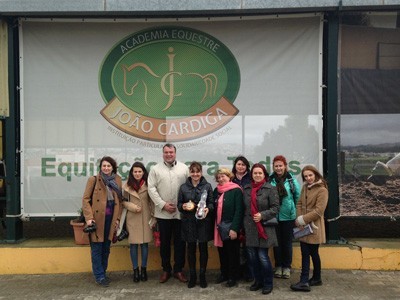 Romenos visitam a Academia Equestre João Cardiga no âmbito do programa ERASMUS