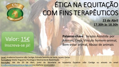 Ação de Sensibilização sobre "Ética Animal na Equitação com fins Terapêuticos"